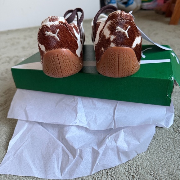 NWT Puma Speedcat Ballet Cow Print Sneakers Women 5.5 - Picture 4 of 7
